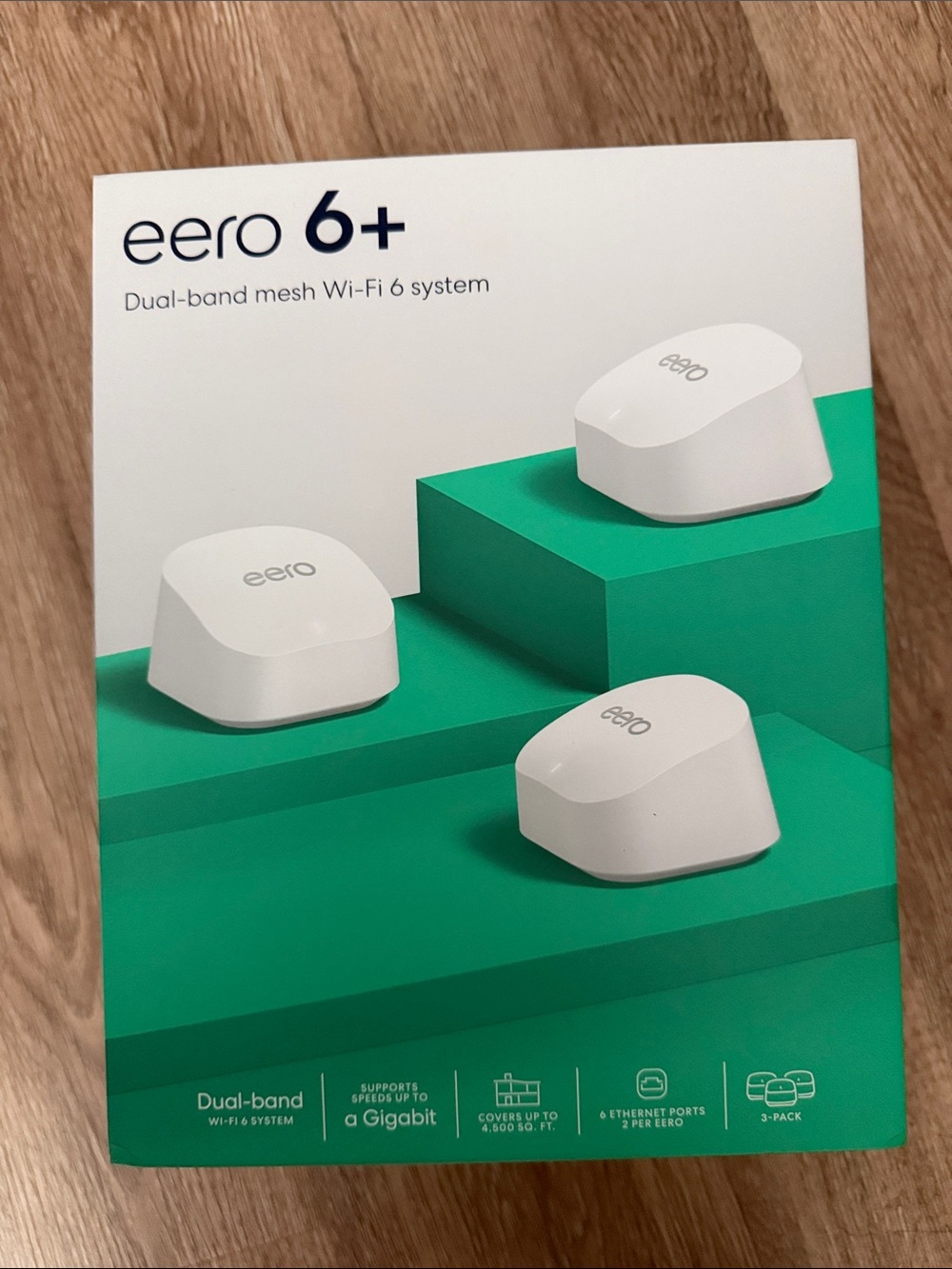eero 6+ Mesh Wi‑Fi System in White (3-Pack)
